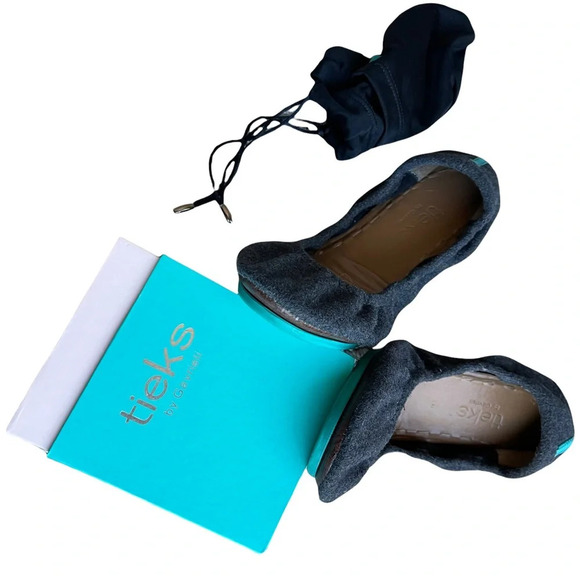 Tieks By Gavrieli Vegan Wool Greystone Flat Shoes Size 6 - Picture 3 of 5